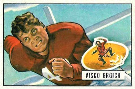 Visco Grgich - San Francisco 49ers Football Card